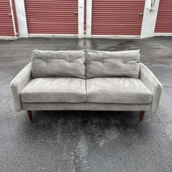 **FREE DELIVERY** Beautiful Grey Mid Century Modern Couch