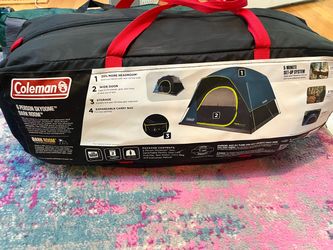 Camping gear Coleman six person tent and second tent included with two outdoor chairs and igloo