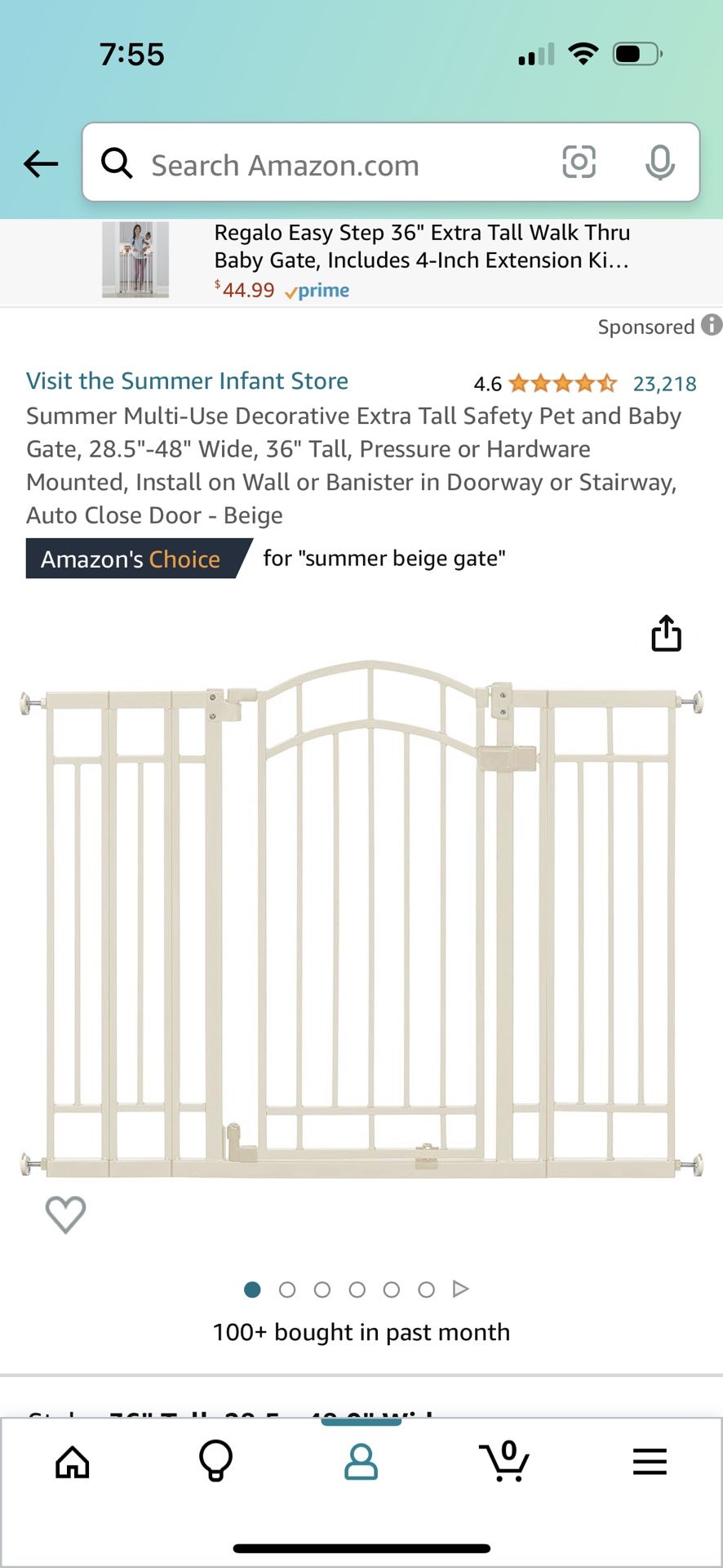 Summer Multi-Use Decorative Extra Tall Safety Pet and Baby Gate