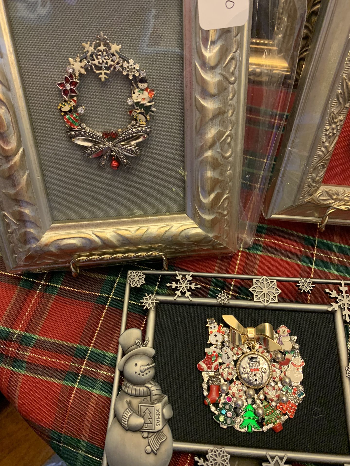 Christmas Wreath Framed Jewelry Art