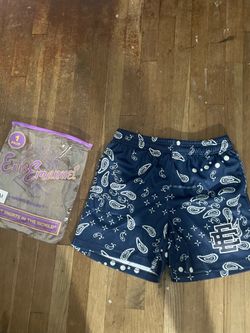 Blue Bandanna Eric Emanuel shorts