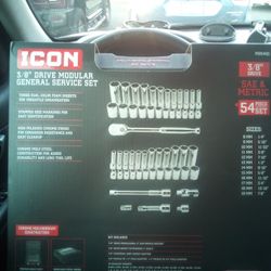 Icon 54 Piece 3/8 Socket Set