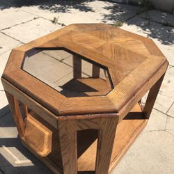 80s Oak Wood Coffee Table