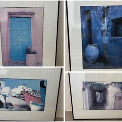 Batch of 4 Framed Photos of Greece. 22x17 inch each