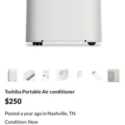 Toshiba portable Air Conditioner 12000 Btu