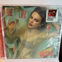 Taylor Swift HAND AUTOGRAPHED The Life Of A Showgirl Cd With Hand, Signed Poster