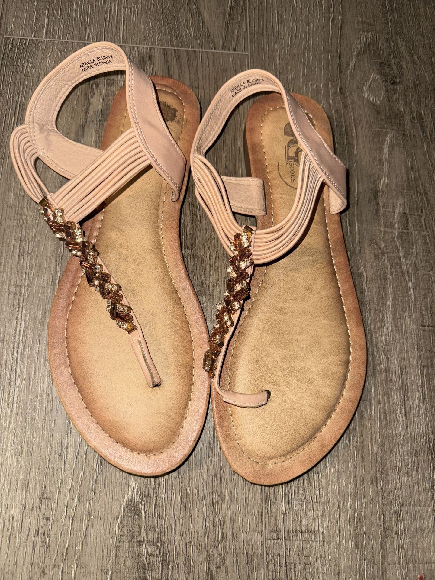 Pink Sparkly Sandals Size 8.5