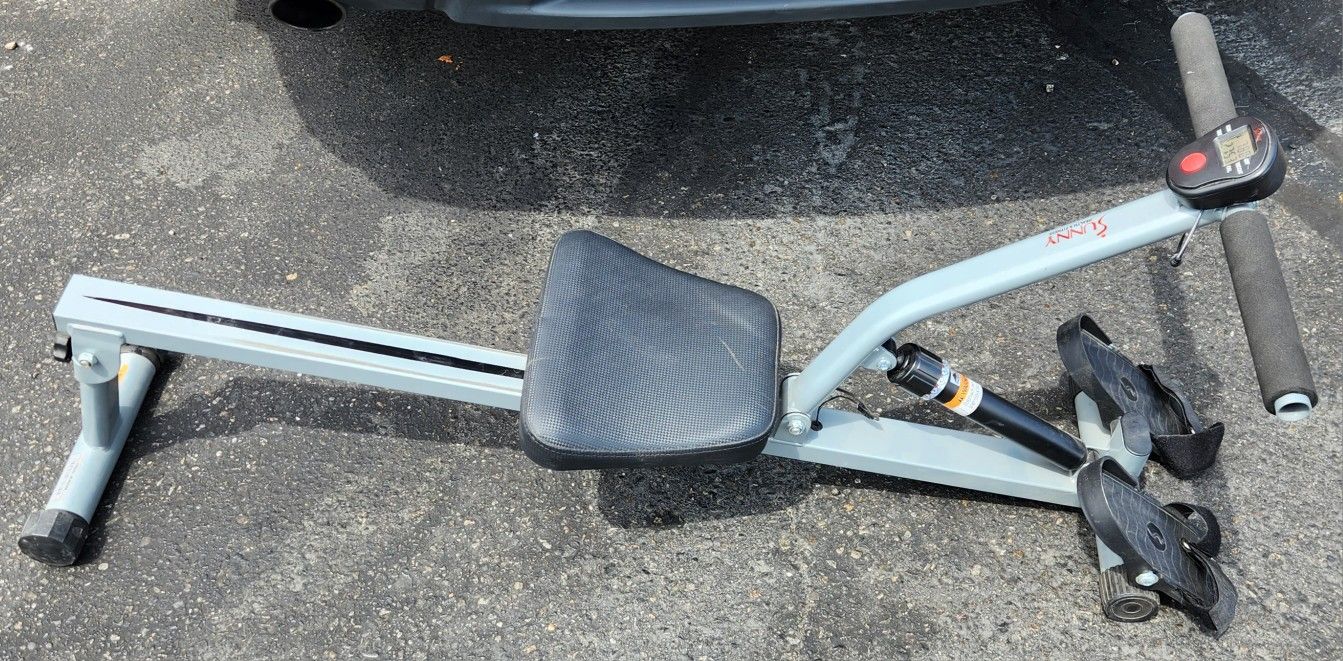 Sunny Health & Fitness SF-RW1205 12 Adjustable Resistance Rowing Machine Rower w/Digital Monitor