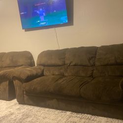 2 Brown Couches 