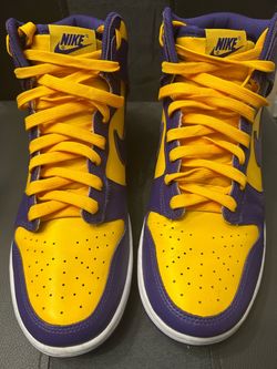 Nike Dunk High Yellow Purple Sneakers