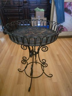 Iron side table