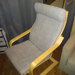 Ikea Poang Chair Wood/Fabric Material 