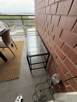 TV Stand - Metal and Glass