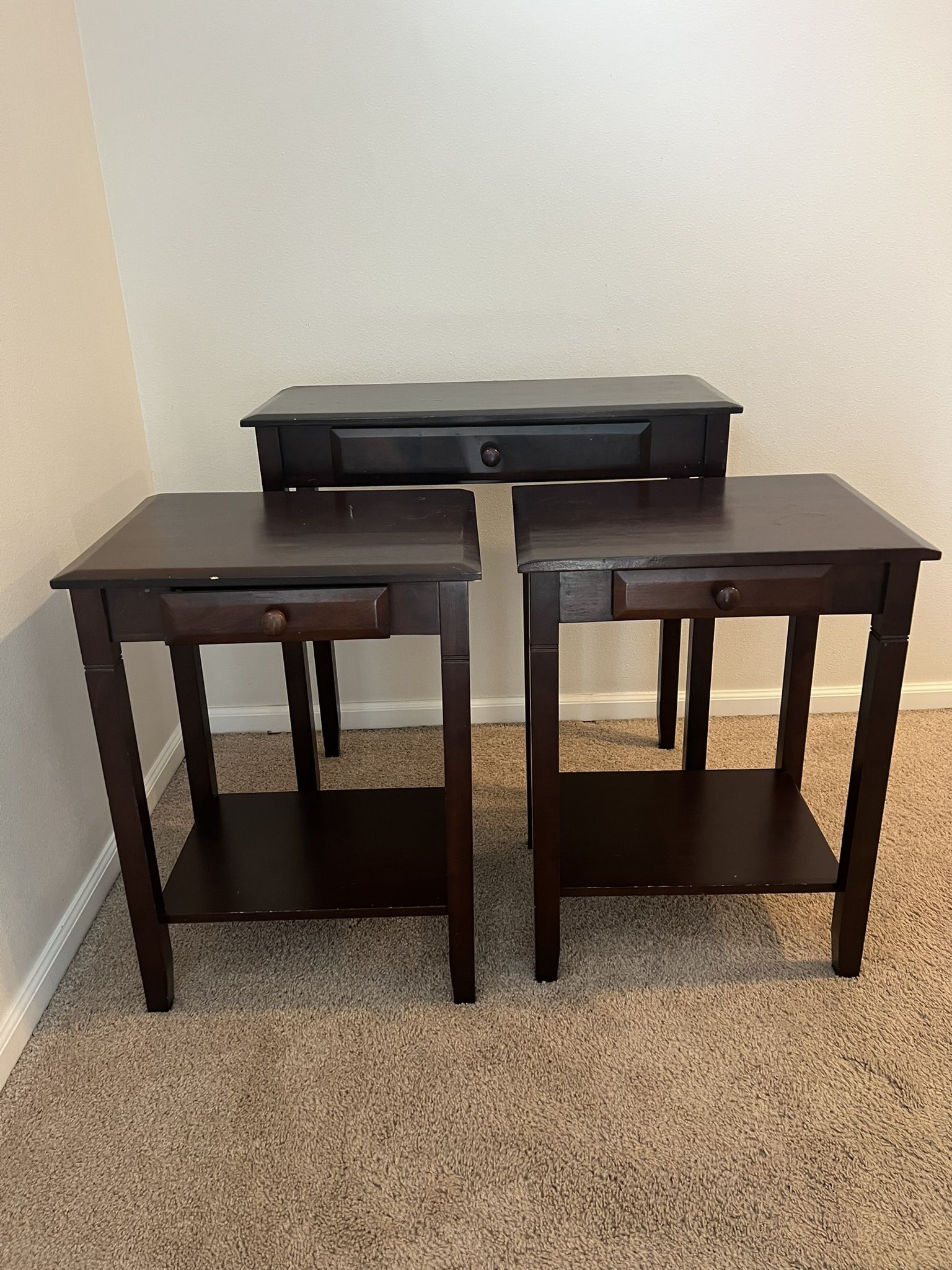 Hallway/end Tables- Set Of 3
