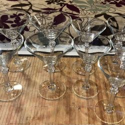 Set Of 9 Martini Glasses