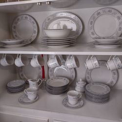 70 Piece Set Of Sango Serenade China Pattern 8225