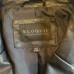 Eloquii Black Leather Moto Jacket