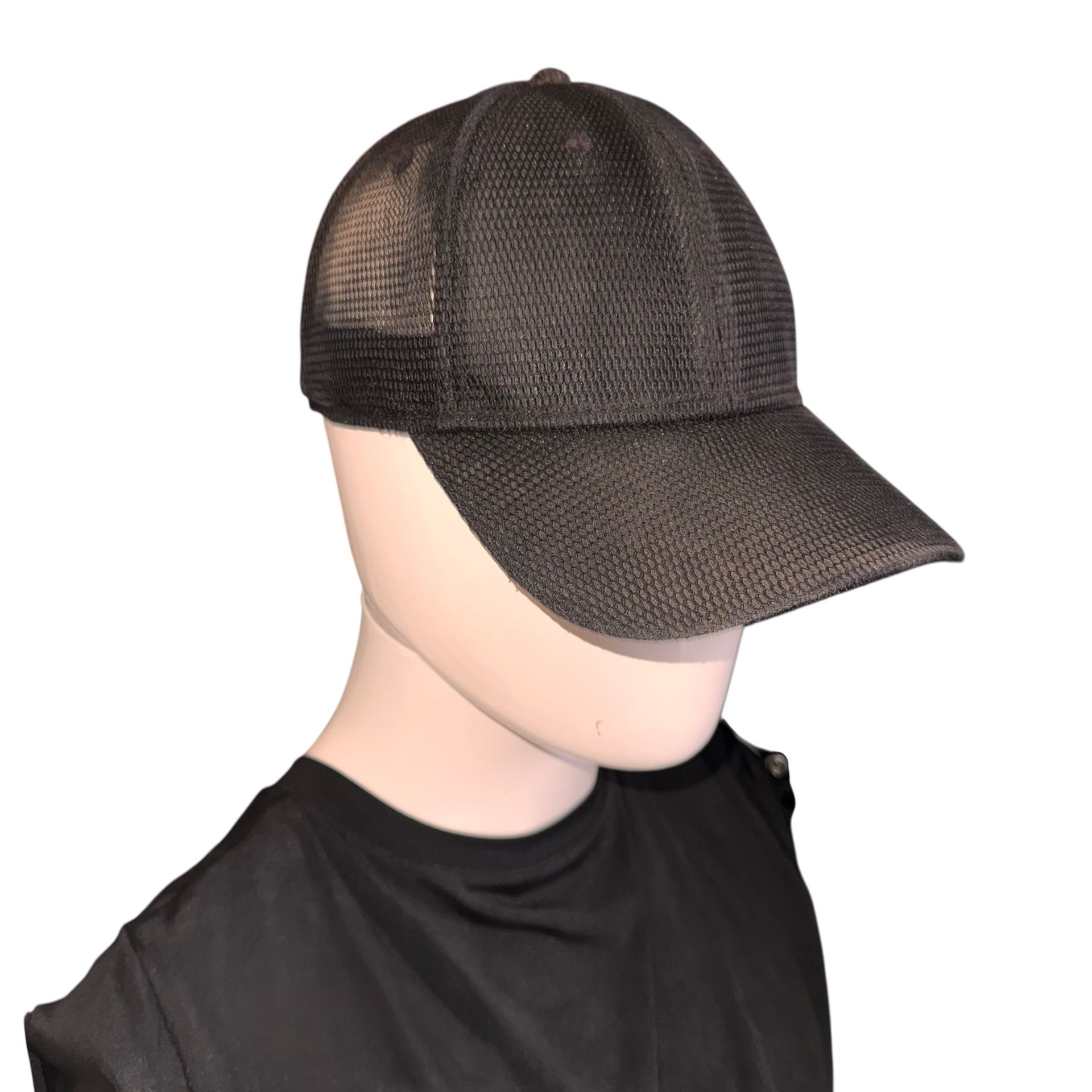 Men’s Black Mesh Baseball Cap Size OS