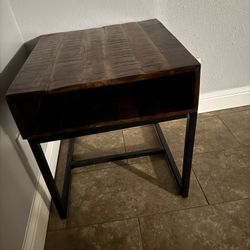 Two Brown End Tables