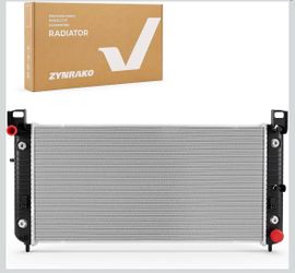 34'' Engine Coolant Radiator Compatible with Chevy GMC Cadillac, 5.3L, 6.0L, 6.2L with EOC