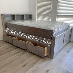 Queen Bed With Storage And Drawers