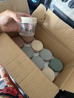 Baby glass containers. 9 of them for $12
