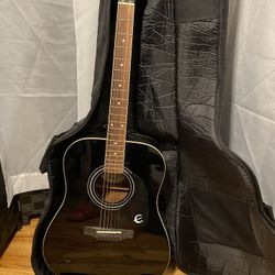 *Epiphone Acoustic Guitar With Carry Case