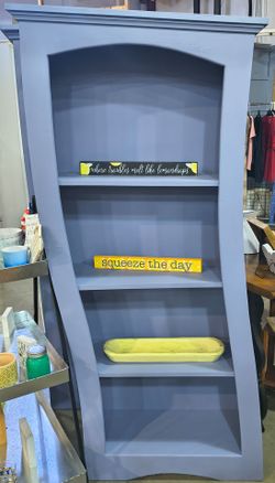 Brand new custom curved bookshelves