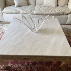 Matching Marvel Top Coffee Table And End Table 