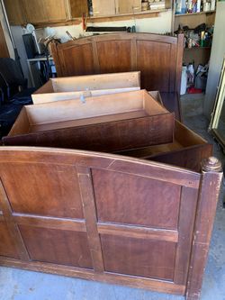 Drawers Kids Solid Wood Twin Bed