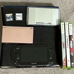 Retro gaming bundle, ds, ds lite,xbox 360
