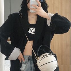 Basketball handbag one shoulder small bag new messenger shaped mini bag