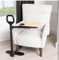 Able Life Tray Table, 360° Swivel Table with Cup Holder
