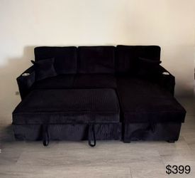Sectional sleeper with storage