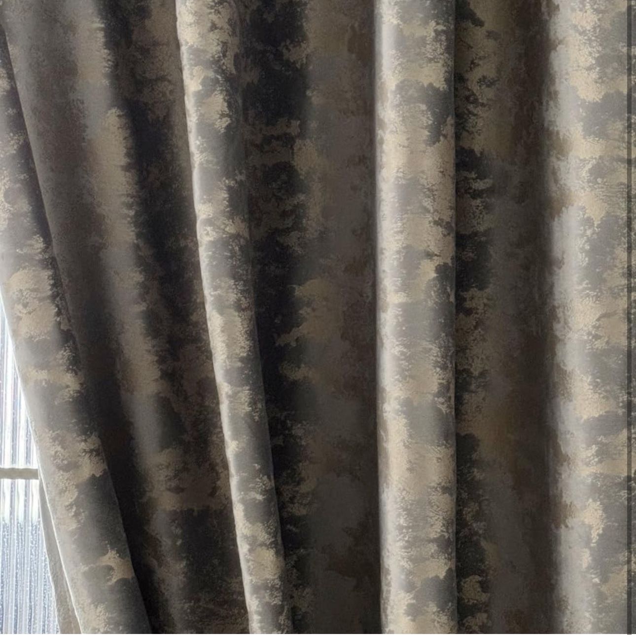 Velvet curtain 2 panel set
