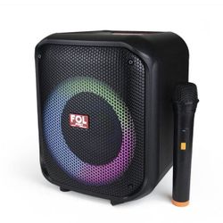 Fol L1216M TWS SPEAKER WITH WIRELESS MICROPHONE AND LED Lights 