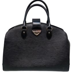 Louis Vuitton Epi Black Leather Ladies Top Handle Bag Women Handbag