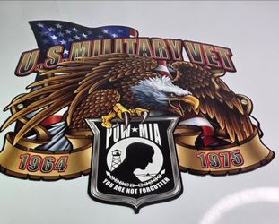 U.S. Military POW MIA You Are Not Forgotten Eagle Flag Metal Sign 1(contact info removed).