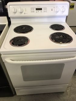 White Coil Top Stove