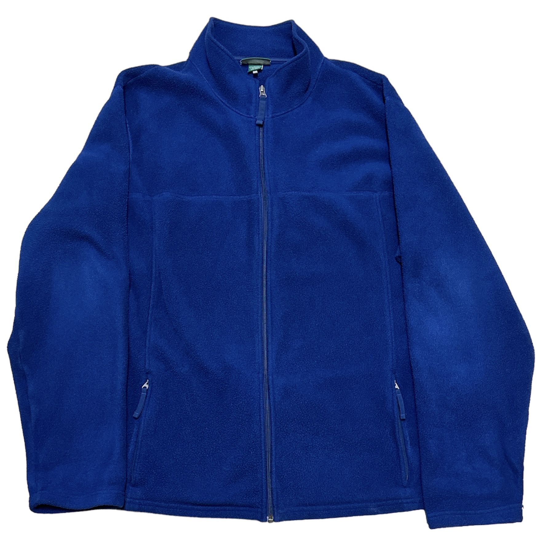 L.L. Bean Men’s Full Zip 100% Polyester Fleece Blue Sweater Jacket Size XXL-Tall