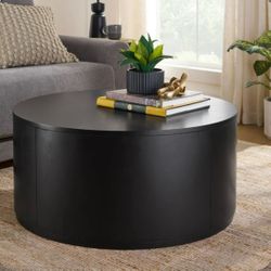 Drum Coffee Table, Black