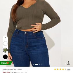 Olive Long Sleeve Top