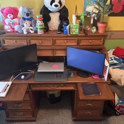 Sectional couches and Stationary Desk 