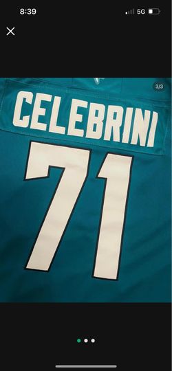 Teal San Hosea sharks Celebrini hockey jersey