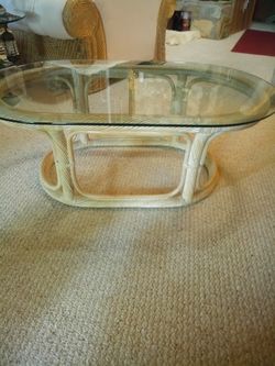 Rattan coffee table