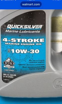 Quicksilver 10W-30 4-Stroke Marine Engine Oil, 1 Gallon