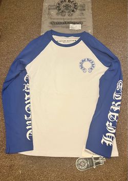 chrome hearts blue and white long sleeve