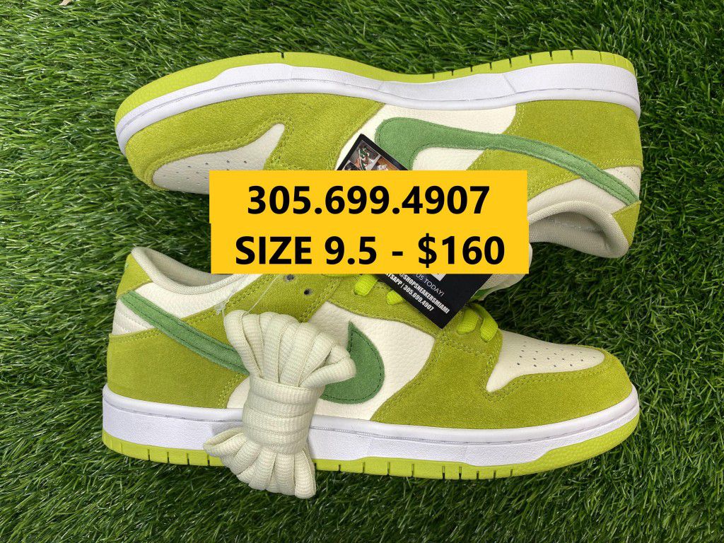 NIKE SB DUNK LOW GREEN APPLE WHITE NEW SNEAKERS SHOES SIZE 9.5 10 43 44 A5