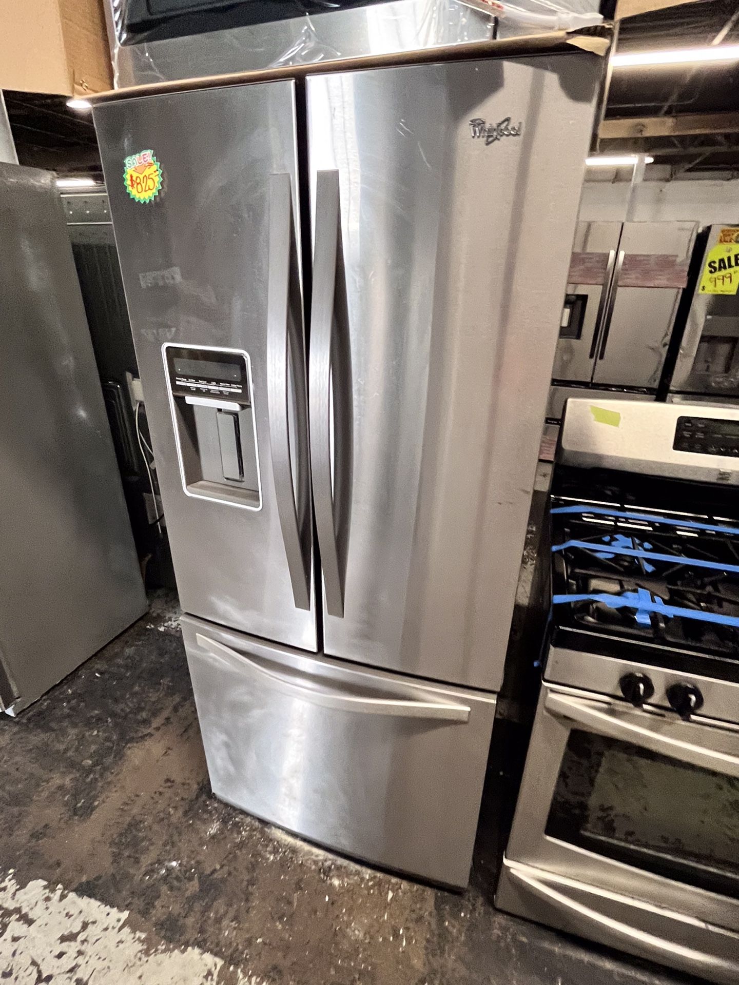 30” Whirlpool French Door Freeze Fridge in excellent condition with 4 Months Warranty 
