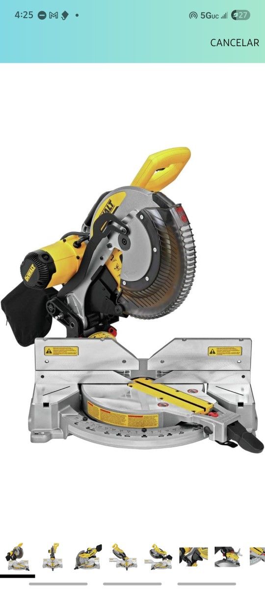 Sierra ingletadora eléctrica compuesta de 15 amperios de doble bisel de 12 pulgadas